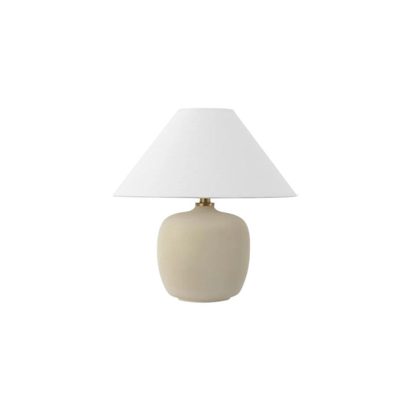 18" Novelty Table Lamps With Empire Shades (Set of 2) - Clear / Cream