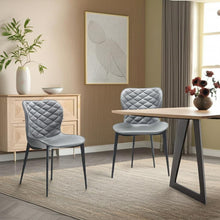 Load image into Gallery viewer, Upholstered In Faux Leather Dining Side Chairs Without Arms (Set of 2) - Gray
