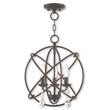 Load image into Gallery viewer, 17" Three-Light Dimmable Chandelier With Shades - Bronze

