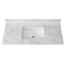 Load image into Gallery viewer, Elegant Sintered Stone Bathroom Vanity Top With Rectangular Undermount Ceramic Sink
