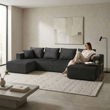 Load image into Gallery viewer, U-Shaped Modular Sectional Sofa With Double Chaise, Oversized Deep Seat For Living Room
