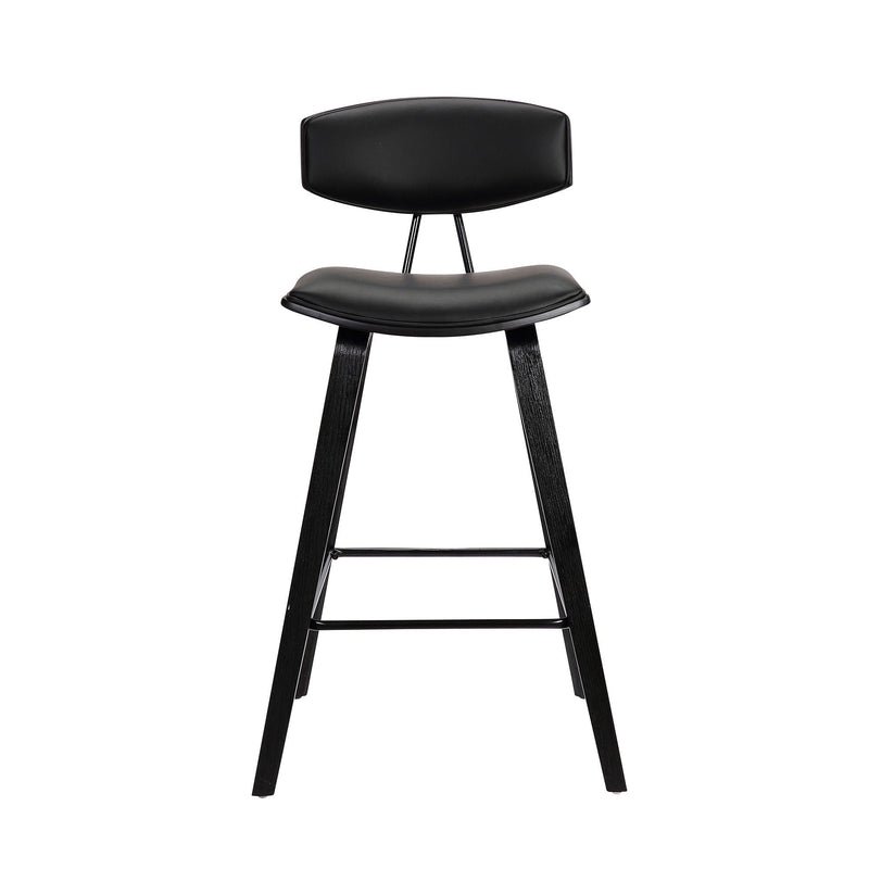 29" Iron Low Back Bar Height Bar Chair - Black