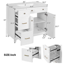 Load image into Gallery viewer, Bathroom Vanity With Sink, Soft Close Doors, Adjustable Shelves
