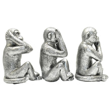 Load image into Gallery viewer, Monkey Tabletop Sculpture (Set of 3) - Silver
