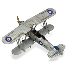 Load image into Gallery viewer, Hand Painted Model Airplane Tabletop Sculpture - Blue / Gray
