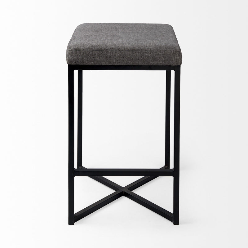 Steel Backless Counter Height Bar Chair - Brown
