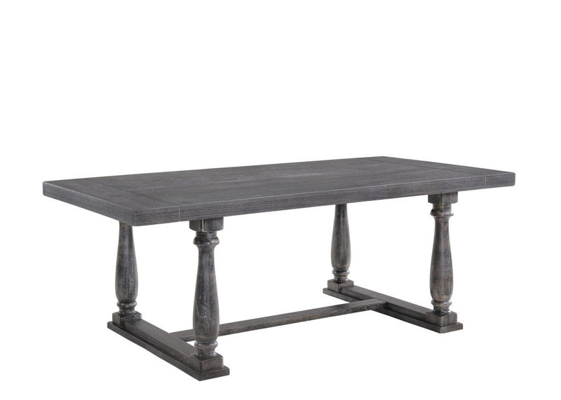 Wood Trestle Base Dining Table - Gray