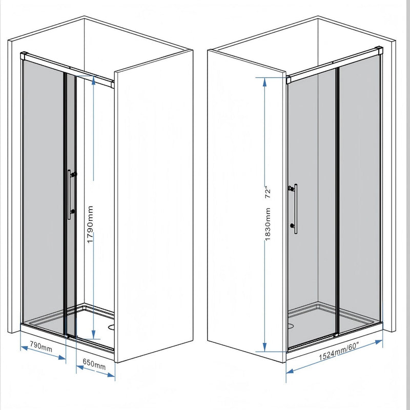 Frameless Single Sliding Shower Door