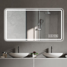 Load image into Gallery viewer, Bathroom Mirror With LED Lights, Anti-Fog Lighted Vanity Mirrors For Wall Mounted And 5 Level Dimmable, Horizontal / Vertical - Clear
