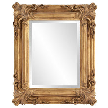 Load image into Gallery viewer, 23" Antiqued Ornate Scroll Framed Accent Mirror - Gold
