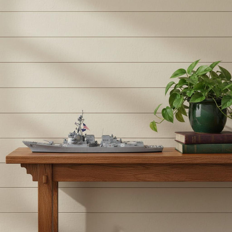 Hand Painted Model Boat (624327) - Gray