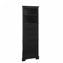 Load image into Gallery viewer, Tall Storage Cabinet With 3 Drawers And Adjustable Shelves For Bathroom

