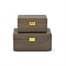 Load image into Gallery viewer, Hand Painted Decorative Box (Set of 2) - Dark Brown
