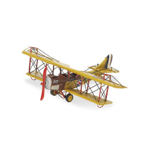 Load image into Gallery viewer, Hand Painted 1918 Curtiss JN-4 Model Airplane - Yellow / Red
