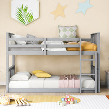 Load image into Gallery viewer, Twin Over Twin Bunk Bed with Ladder, Gray (Old SKU:LP000107AAE)
