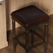 Load image into Gallery viewer, Square Stool With Upholstered Seat
