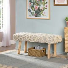 Load image into Gallery viewer, Prytania - Boho Handmade Fabric Upholstered Bench
