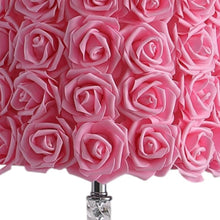 Load image into Gallery viewer, Acrylic And Metal Table Lamp - Pink Roses
