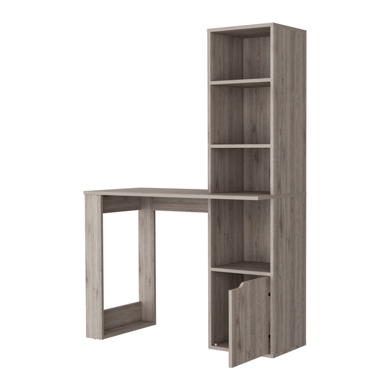 L Shape H-Shape Computer Desk - Gray