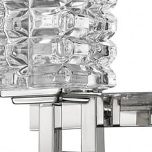 Load image into Gallery viewer, Coralie 3-Light Polished Sconce With Pressed Crystal Shades - Nickel
