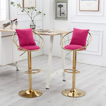 Load image into Gallery viewer, Unique Design Bar Chair, 360 Degree Rotation, Adjustable Height, Suitable For Dining Room And Bar
