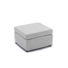 Load image into Gallery viewer, 3 Seat Module Sectional Sofa Couch With 1 Ottoman,Seat Cushion and Back Cushion Removable and Washable,Light Grey
