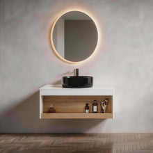 Load image into Gallery viewer, Floating Bathroom Vanity With Vessel Sink With Open Shelf Storage
