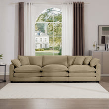 Load image into Gallery viewer, Mid-Century Modern 3 Seater Sectional Sofa With Arm And Throw Pillows
