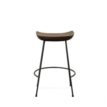 Load image into Gallery viewer, 16.5" x 18" x 24.5" Steel Backless Counter Height Bar Chairs (Set of 2) - Chestnut And Black
