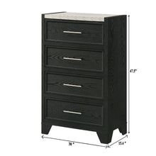 Load image into Gallery viewer, 1 Piece 4 Drawers Tall Chest Bedroom Furniture - Black / White
