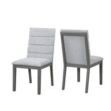 Load image into Gallery viewer, Tufted Upholstery Modern Dining Chairs (Set of 2) Sleek Comfort With Rubber Wood Frame - Gray / Oak
