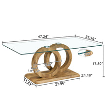 Load image into Gallery viewer, Contemporary Style Glass Top Coffee Table
