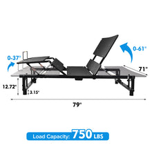 Load image into Gallery viewer, Adjustable Bed Base Frame Head and Foot Incline Quiet Motor King Size Zero Gravity
