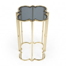 Load image into Gallery viewer, Glass Free Form End Table - Gold And Black
