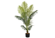 Load image into Gallery viewer, 57" Tall, Artificial Plant, Palm Tree, Indoor, Faux, Fake, Floor, Greenery, Potted, Real Touch, Decorative - Green / Black
