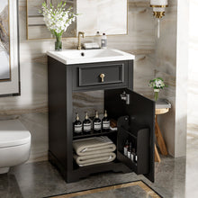 Load image into Gallery viewer, Elegant Bathroom Vanity With Ceramic Sink, Soft Close Door, Adjustable Shelf
