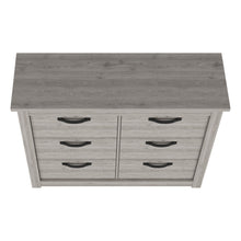 Load image into Gallery viewer, 47" Six Drawer Double Dresser - Light Gray
