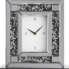 Load image into Gallery viewer, Mirrored Table Clock - Silver / Silver
