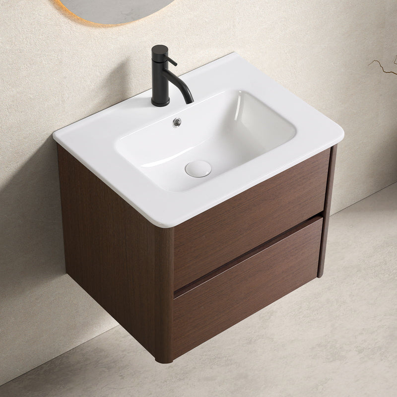 Wall Mounted Floating Bathroom Vanity With Sink And Cabinet