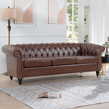 Load image into Gallery viewer, Rolled Arm Chesterfield 3 Seater Sofa
