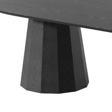 Load image into Gallery viewer, 86'' Wooden Double Pedestal Base Oval Dining Table - Black
