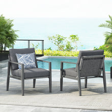 Load image into Gallery viewer, Modern Lounge Chair With Rope Accents And Cushions
