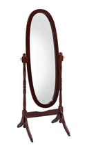 Load image into Gallery viewer, 59" Cherry Oval Framed Cheval Standing Mirror - Brown
