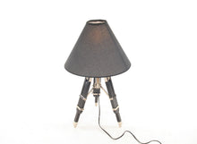 Load image into Gallery viewer, Metal Tripod Table Lamp With Black Shade - Black
