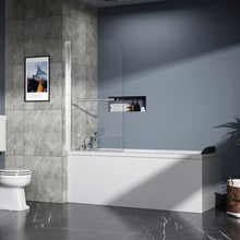 Load image into Gallery viewer, Bathtub Screen Framless Shower Door Tempered Glass Shower Panel - Transparent

