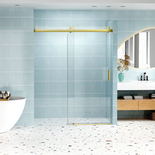 Load image into Gallery viewer, Frameless Soft-Closing Shower Door, 1/4" (6 Mm) Tempered Glass Single Sliding With Explosion Proof Coating
