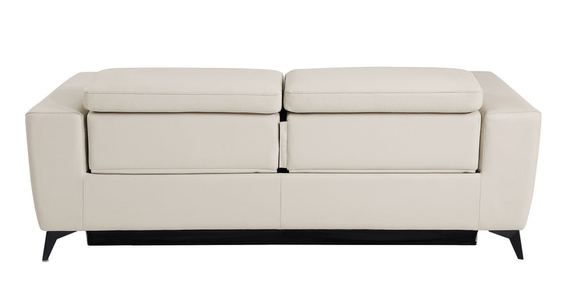Italian Leather Reclining USB Sofa (720409) - Beige