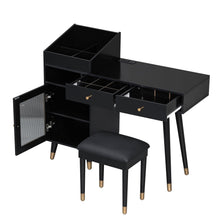 Load image into Gallery viewer, 44" Wood Vanity Two Drawer Dresser - Black
