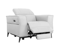 Load image into Gallery viewer, Genuine Leather Power Recliner - White
