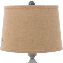 Load image into Gallery viewer, 26" Metal Table Lamp With Brown Drum Shade - Gray
